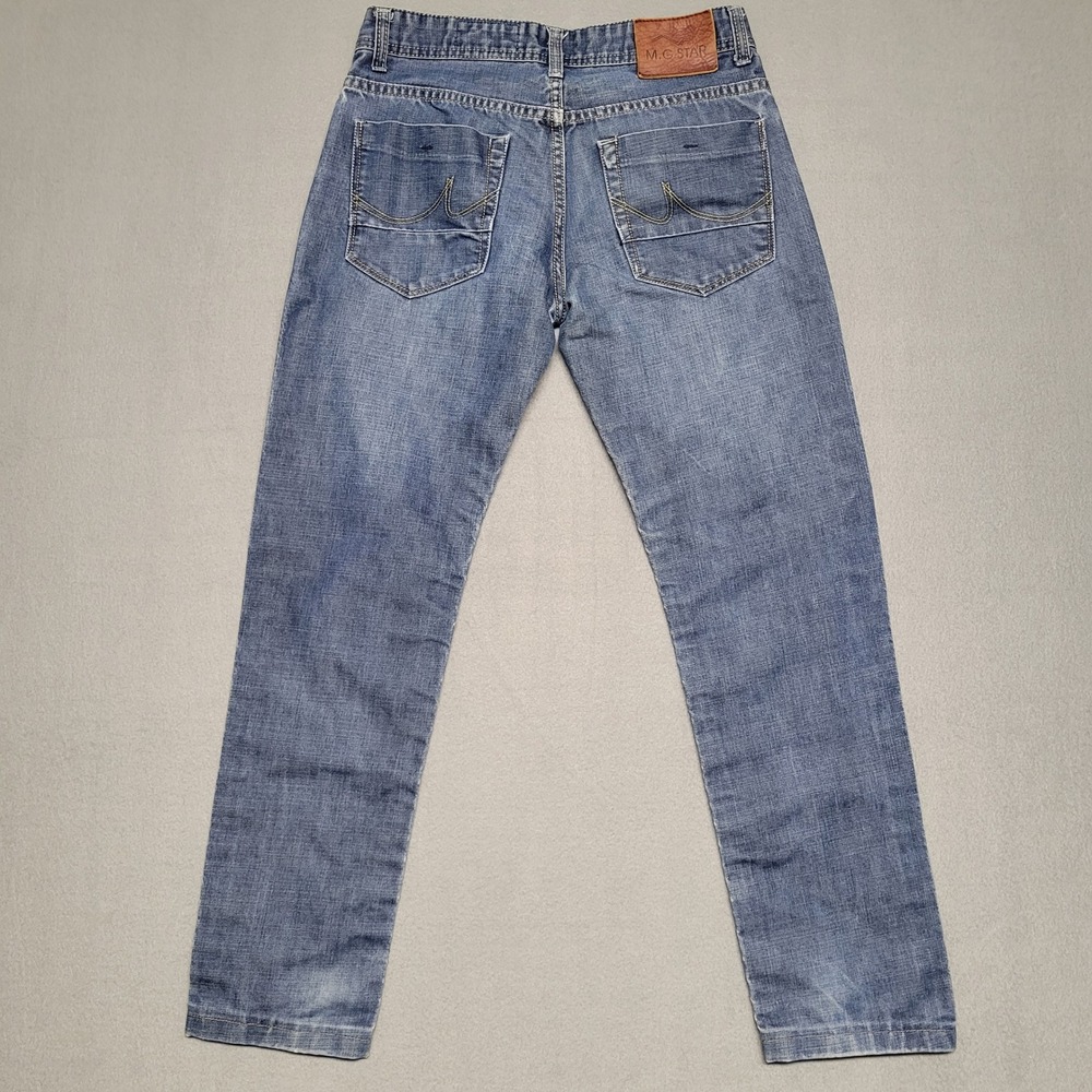 M.G. Star Jeans Mens Blue Denim Button Fly Casual Pants Size Sz 31 - Picture 2 of 12